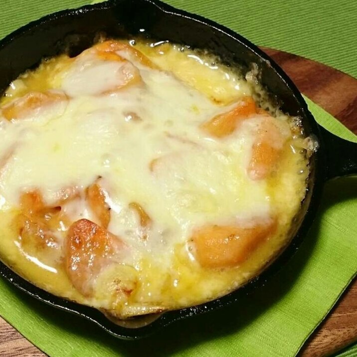スキレットDE〜柿のチーズ焼き
